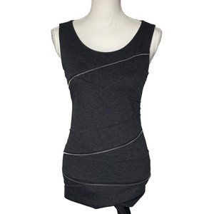 Michael Kors womens sheath Dress gray ziper detail sleeveless jersey Size 00